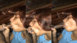 Tamil Blue Dress Girlfriend Giving Sexy Blowjob to lover
